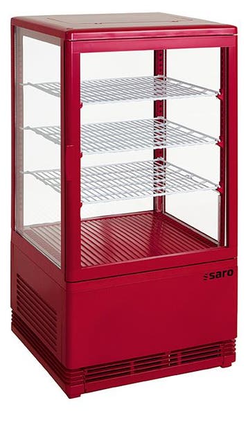 SARO Mini-koelvitrine 70 liter - SC 70 rood, Verzenden