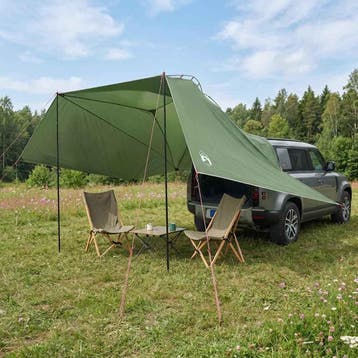 vidaXL Auto Tent 350 x 250 cm Groen Polyester en Staal, Caravans en Kamperen, Verzenden, Nieuw