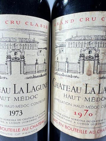 1970 , 1973, 1975, 1980 Chateau La Lagune - Haut-Médoc 3ème, Nieuw