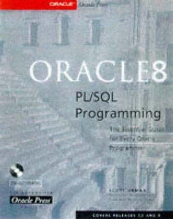 Oracle PL/SQL Programming - Urman, Verzenden, Nieuw