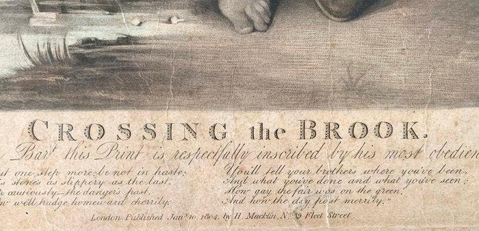 William Say (1768–1834) - Attraversare il ruscello, Antiek en Kunst, Antiek | Overige Antiek