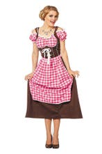 Roze Dirndl Jurk Oktoberfest Dames Lang, Verzenden, Nieuw