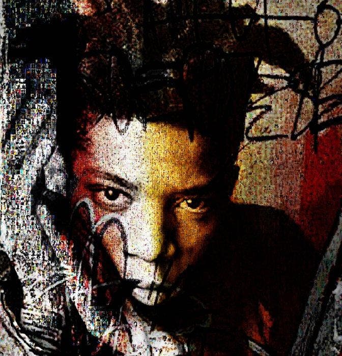 David Law (1967) - Crypto Basquiat VIII, Antiek en Kunst, Kunst | Designobjecten