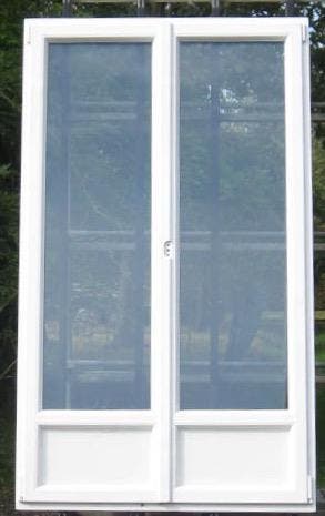 pvc terrasraam , raam , chassis 125 x 215 wit / gouden eik, 75 tot 150 cm, Kunststof, Deurkozijn, Nieuw