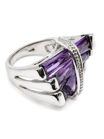 Zonder minimumprijs - Ring Zilver Amethist