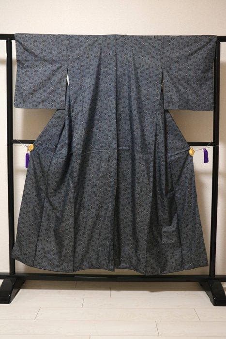 Textiel - 148 cm - 125.5 cm - Kasuri-geometrisch patroon, Antiek en Kunst, Antiek | Overige Antiek