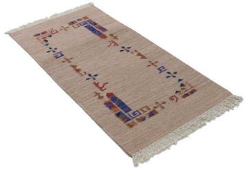 Kelim - Vloerkleed - 140 cm - 70 cm - Naturfarben