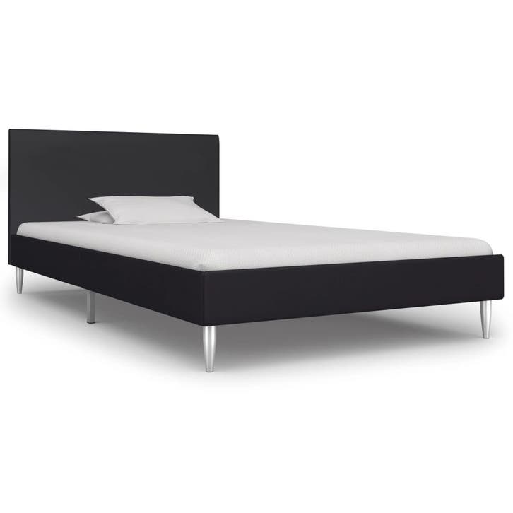 vidaXL Bedframe stof zwart 90x200 cm, Maison & Meubles, Chambre à coucher | Lits, Envoi