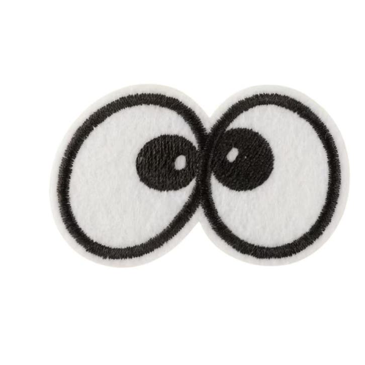 Embleem - 1 stuk - ogen - cartoon ogen - 3.5 x 6cm - appl..., Hobby en Vrije tijd, Kledingapplicaties en Hotfix, Overige typen