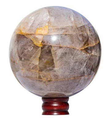 KAMR GEM Natuurlijke rookkwartsbol 190 mm Monumentale