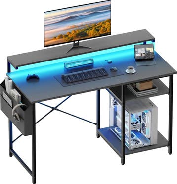 Bureau - Computertafel - Computerbureau - 120x48 cm - Grijs, Huis en Inrichting, Verzenden, Nieuw