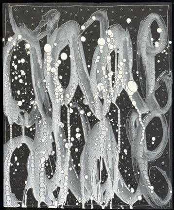 Jonone (1963) - Composition en noir (original artwork)