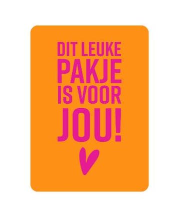 10x kaarten A6  Dit leuke pakje is voor jou, Ophalen of Verzenden, Nieuw