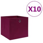 vidaXL Opbergboxen 10 st 28x28x28 cm nonwoven stof, Verzenden