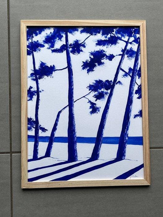frederic Cadiou - Cap Coz bleu outremer, Antiek en Kunst, Kunst | Schilderijen | Modern