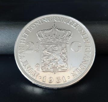 Nederland. Wilhelmina. 2 1/2 Gulden 1931 (Zonder
