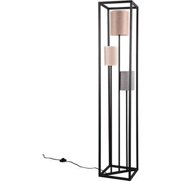 Moderne LED Vloerlamp - Zwarte Metalen Vloerlamp Trion Rocky, Verzenden