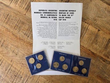 Argentina Commemorative Coins of the XI World Cup 1978 Nine