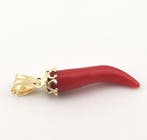 Koraal - zilver - Hanger - met de hand uitgehouwen, Verzamelen