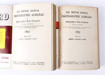 2x British Journal Photographic Almanac B.J.A. 1951 + 1952 -