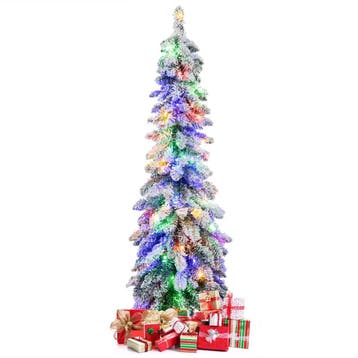 2dekans | Coast 120 cm gevlokte kunstkerstboom - groen/wit, Ophalen of Verzenden, Nieuw