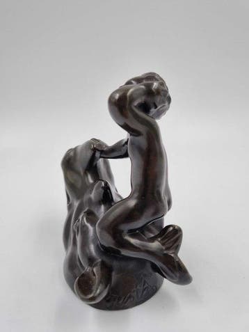 Figuur - Just Andersen Art Deco Sculpture – Boy Riding a