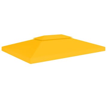 vidaXL Prieeldak 2-laags 310 g/m² 4x3 m geel, Tuin en Terras, Partytenten, Verzenden, Nieuw