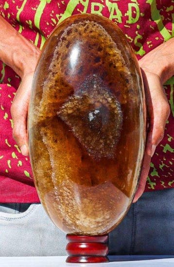 11,9 kg Geel- en blauw fluorietkwarts Shiva Lingam - 290 mm