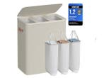 Veiling - SONGMICS Wasmand wassorteerder 3 vakken 190L - 64x, Huis en Inrichting, Nieuw