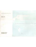 1997 SEAT INCA INSTRUCTIEBOEKJE NEDERLANDS, Ophalen of Verzenden