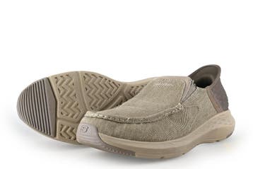 Skechers Instappers in maat 46 Bruin, Kleding | Heren, Schoenen, Bruin, Verzenden, Overige typen, Zo goed als nieuw