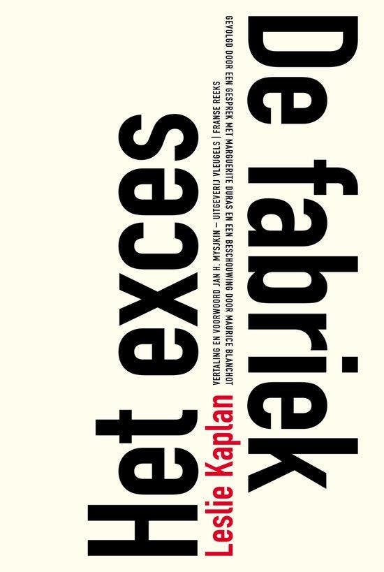 Het exces – De fabriek / Franse reeks 9789493186521, Boeken, Gedichten en Poëzie, Zo goed als nieuw, Verzenden