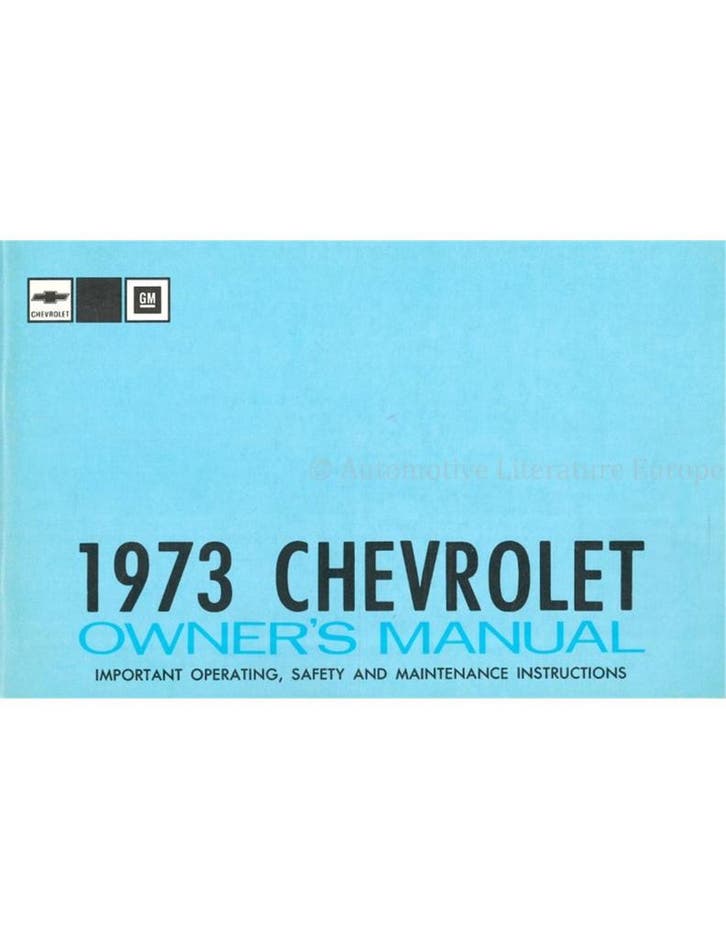 1973 CHEVROLET INSTRUCTIEBOEKJE ENGELS, Auto diversen, Handleidingen en Instructieboekjes