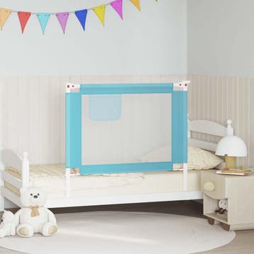 vidaXL Bedhekje peuter 100x25 cm stof blauw, Verzenden, Nieuw