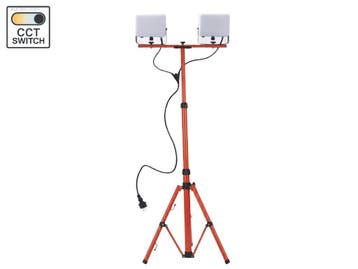 (2x) Werklamp 2x50W LED 3in1 kleur CCT..., Nieuw