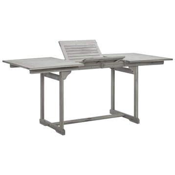 vidaXL Tuintafel (120-170)x80x75 cm massief acaciahout, Verzenden, Nieuw