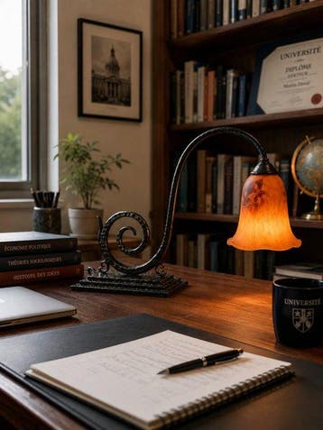 DAUM NANCY — Art Deco Desk Lamp — c. 1920 - Lamp -
