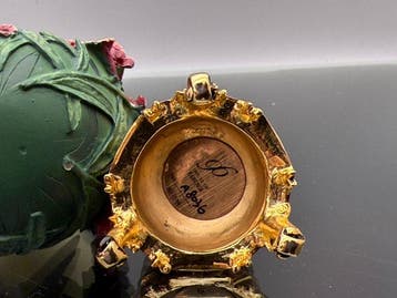 Œuf Fabergé - Œuf de colibri impérial avec support plaqué or, Antiquités & Art