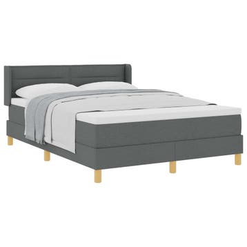 vidaXL Boxspring bed met matras Donkergrijs 200 x 160 cm, Verzenden