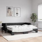 vidaXL Slaapbank met onderschuifbed en matrassen 80x200 cm, Verzenden, Nieuw