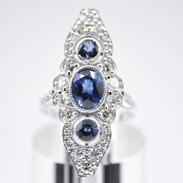 Bague Platine - 2.90ct. tw. Diamant (Naturelle) - Quartz -