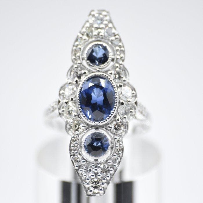Bague Platine - 2.90ct. tw. Diamant (Naturelle) - Quartz -, Bijoux, Sacs & Beauté, Bagues