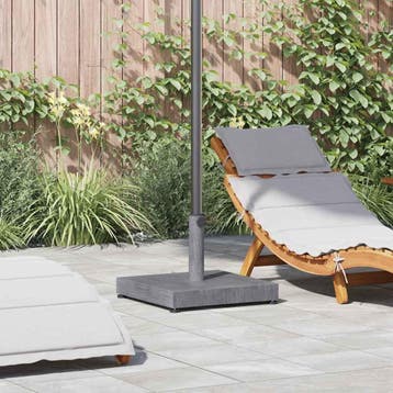 vidaXL Parasolvoet Donkergrijze Houtlook 45 x 45 x 31,5 cm, Verzenden, Nieuw