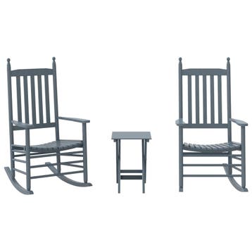 vidaXL Schommelstoelen 2 st met inklapbare tafel, Verzenden, Nieuw