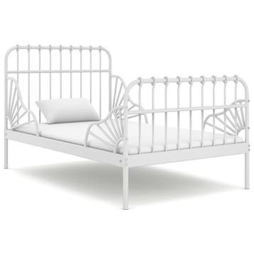 vidaXL Bedframe verlengbaar metaal wit 80x130/200 cm, Huis en Inrichting, Verzenden, Nieuw