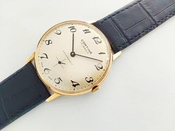 Cortina - Swiss - Mechanical - mens - gold plated - Dress, Nieuw