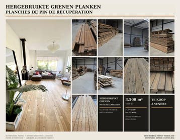 Oude grenen en vuren vloerdelen - Snelle levering in België, Doe-het-zelf en Bouw, Hout en Planken, Ophalen of Verzenden, Gebruikt