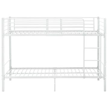 vidaXL Stapelbed metaal wit 90x200 cm, Verzenden