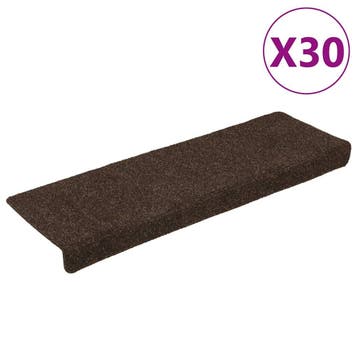 vidaXL Trapmatten zelfklevend 30 stuks 65x21x4 cm bruin, Verzenden