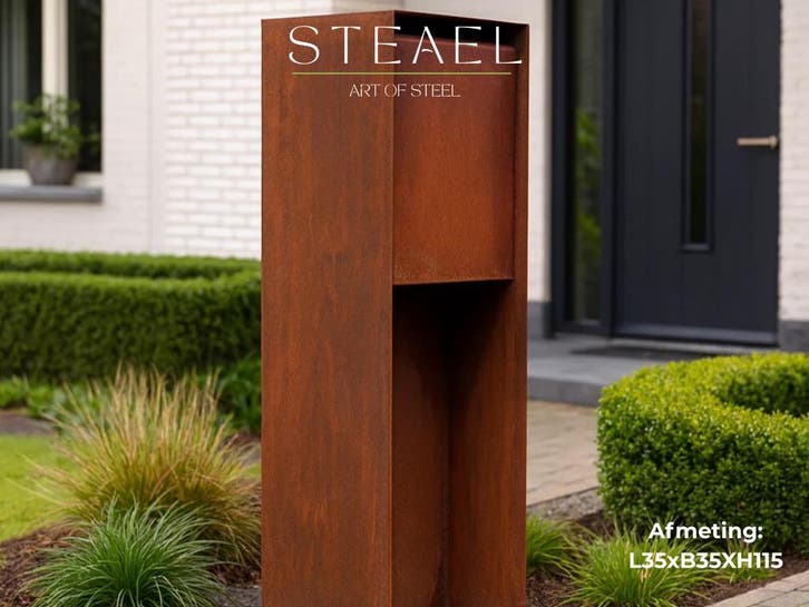 Cortenstaal brievenbussen - diverse modellen - STEAEL, Tuin en Terras, Brievenbussen, Nieuw, Staal, Staande brievenbus, Verzenden